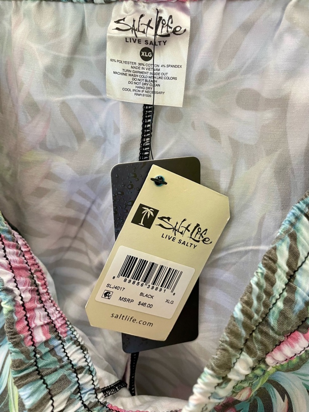 Salt Life Juniors/Women’s Tropical Floral Athletic Unlined Swim Shorts - Picture 5 of 6